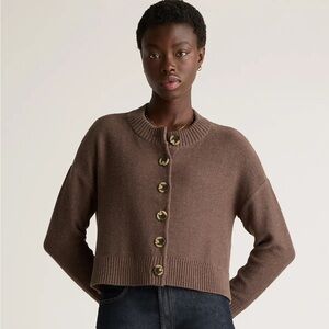 Quince cotton cardigan in brown